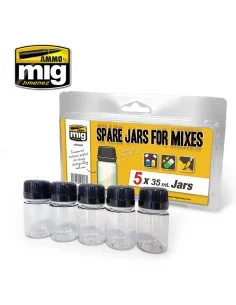 Spare Big Jars for Mixes (5 x 35mL jars) - AMMO by MIG Jimenez A.MI...