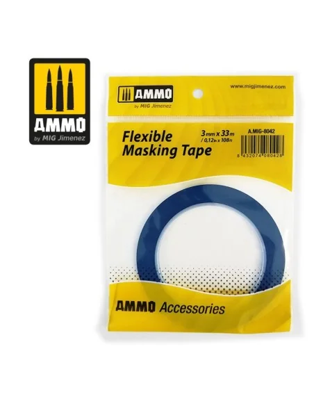 Flexible Masking Tape (3mm x 33M) - AMMO by MIG Jimenez A.MIG-8042