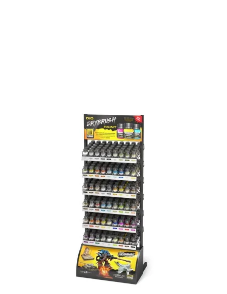 Rack: Dio Drybrush Paints - AMMO by MIG Jimenez A.MIG-8179
