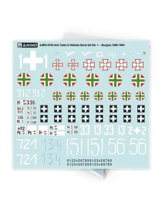 Axis Tanks & Vehicles Decal Set Vol. 1 - Hungary 1940-1944 - AMMO b...
