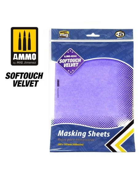 Softouch Velvet Masking Sheets (x5 sheets, 280mm x 195mm, adhesive)...