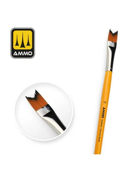 12 Synthetic Chevron Brush - AMMO by MIG Jimenez A.MIG-8588