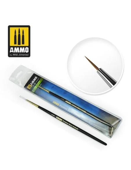 5/0 Premium Marta Kolinsky Round Brush - AMMO by MIG Jimenez A.MIG-...
