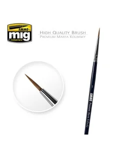 1 Premium Marta Kolinsky Round Brush - AMMO by MIG Jimenez A.MIG-8602