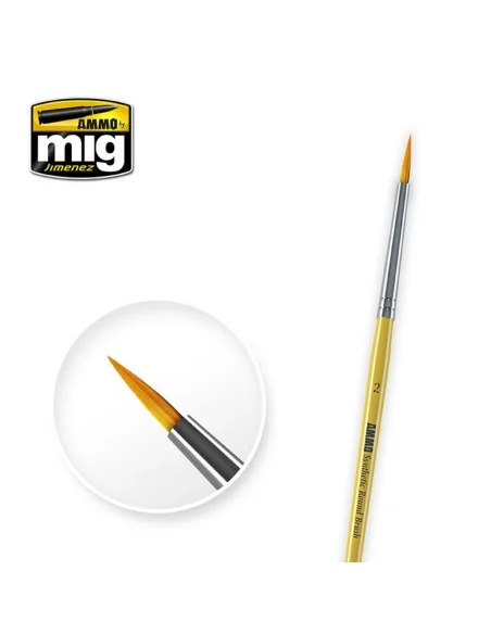 2 Synthetic Round Brush - AMMO by MIG Jimenez A.MIG-8614