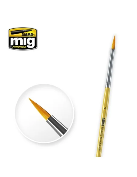 4 Synthetic Round Brush - AMMO by MIG Jimenez A.MIG-8615