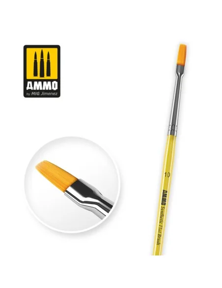 10 Synthetic Flat Brush - AMMO by MIG Jimenez A.MIG-8622