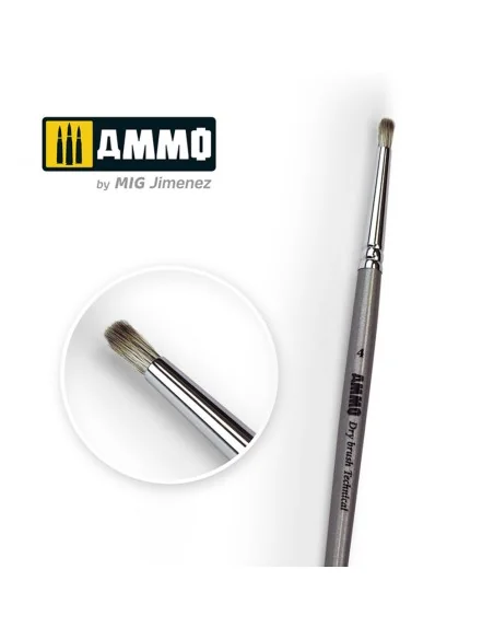4 AMMO Drybrush Technical Brush - AMMO by MIG Jimenez A.MIG-8701