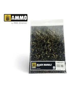 Black Marble. Sheet of Marble - 2 pcs. - AMMO by MIG Jimenez A.MIG-...