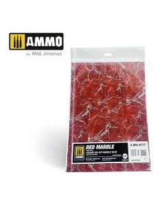 Red Marble. Square Die-cut Marble Tiles - 2 pcs - AMMO by MIG Jimen...