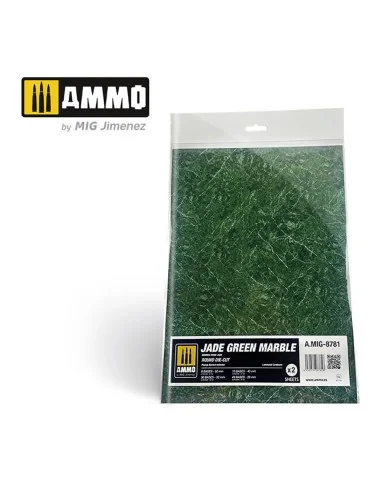 Jade Green Marble. Round Die-cut for Bases for Wargames - 2 pcs - A...