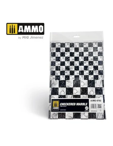 Checkered Marble. Sheet of Marble - 2 pcs. - AMMO by MIG Jimenez A....