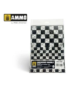 Checkered Marble. Square Die-cut Marble Tiles - 2 pcs - AMMO by MIG...