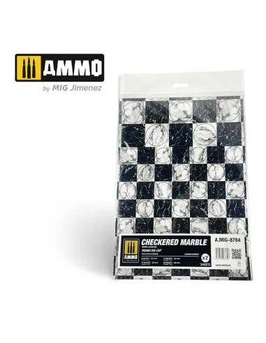 Checkered Marble. Round Die-cut for Bases for Wargames - 2 pcs. - A...