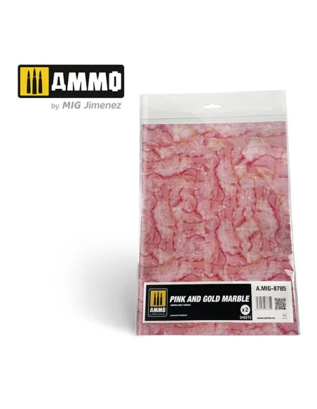 Pink and Gold Marble. Sheet of Marble - 2 pcs. - AMMO by MIG Jimene...