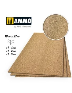 CREATE CORK Fine Grain Mix (1mm, 2mm and 3mm) - 1 pc. each size - A...