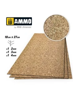 CREATE CORK Medium Grain Mix (2mm, 3mm and 4mm) - 1 pc. Each Size -...