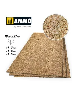 CREATE CORK Thick Grain Mix (3mm, 4mm and 5mm) - 1 pc. Each Size - ...