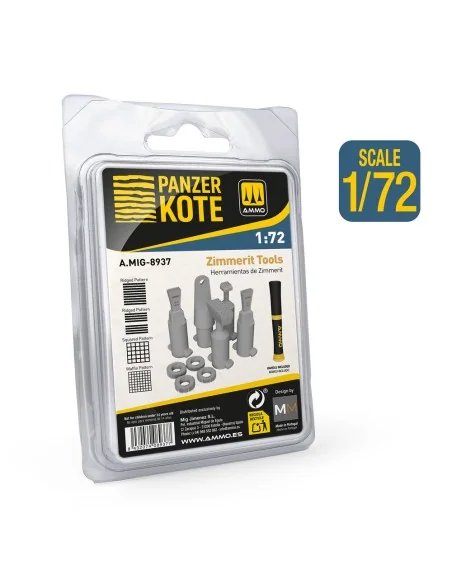 PANZER KOTE Zimmerit Tools, 1/72 - AMMO by MIG Jimenez A.MIG-8937