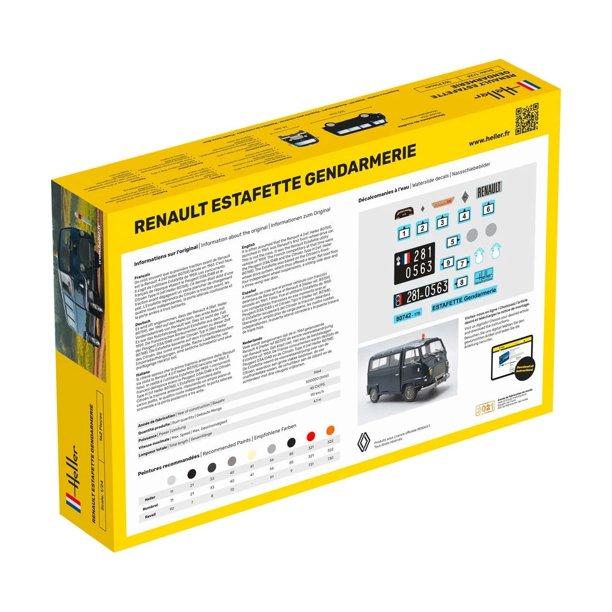 Renault Estafette Gendarmerie, 1/24 - Heller 80742 Renault Estafette Gendarmerie, 1/24 - Heller 80742