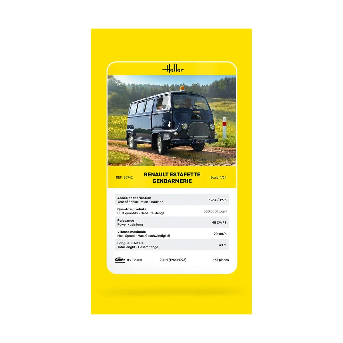 Renault Estafette Gendarmerie, 1/24 - Heller 80742 Renault Estafette Gendarmerie, 1/24 - Heller 80742