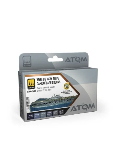 ATOM WWII US Navy Ships Camouflage colors Set - AMMO by MIG Jimenez...