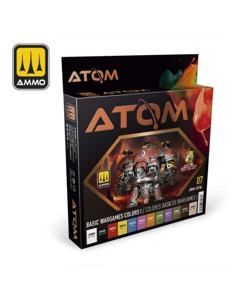 ATOM-Basic Wargames Colors I - AMMO by MIG Jimenez ATOM-20706