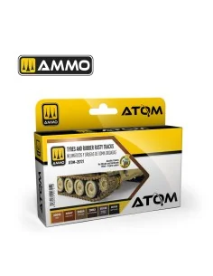 ATOM Tyres and Rubber Rusty Tracks Set - AMMO by MIG Jimenez ATOM-2...