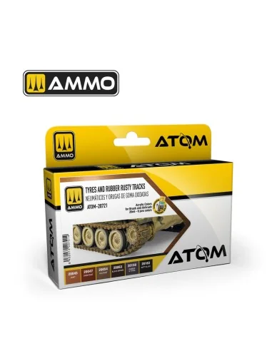 ATOM Tyres and Rubber Rusty Tracks Set - AMMO by MIG Jimenez ATOM-2...