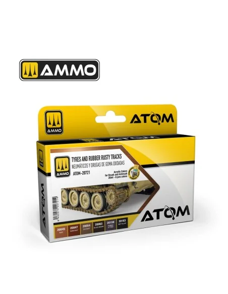 ATOM Tyres and Rubber Rusty Tracks Set - AMMO by MIG Jimenez ATOM-2...