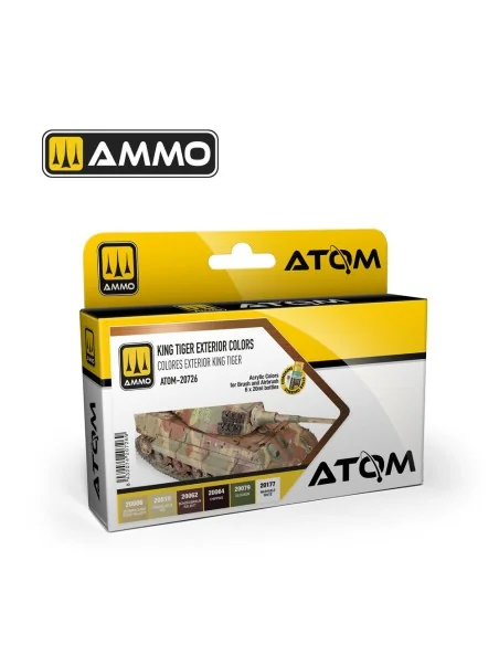 ATOM King Tiger Exterior Colors Set - AMMO by MIG Jimenez ATOM-20726