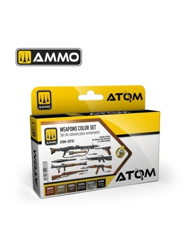 ATOM Weapons Color Set - AMMO by MIG Jimenez ATOM-20733