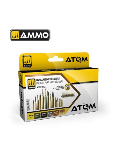 ATOM WWII Ammunition Colors - AMMO by MIG Jimenez ATOM-20746