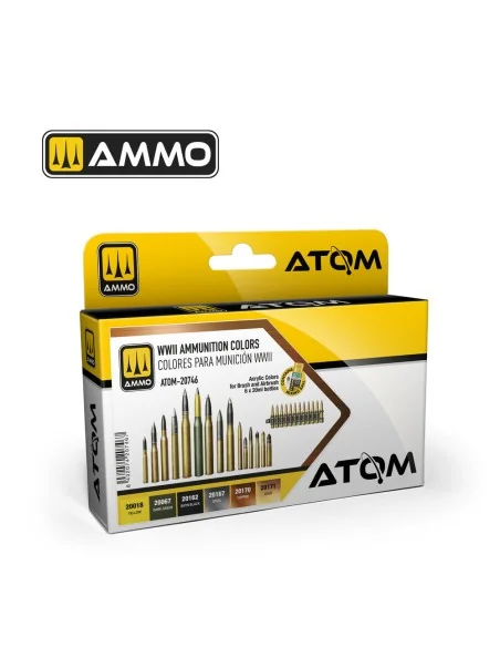 ATOM WWII Ammunition Colors - AMMO by MIG Jimenez ATOM-20746
