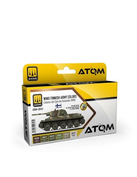 ATOM WWII Finnish Army Colors Set - AMMO by MIG Jimenez ATOM-20747