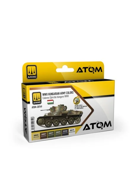 ATOM WWII Hungarian Army Colors Set - AMMO by MIG Jimenez ATOM-20749