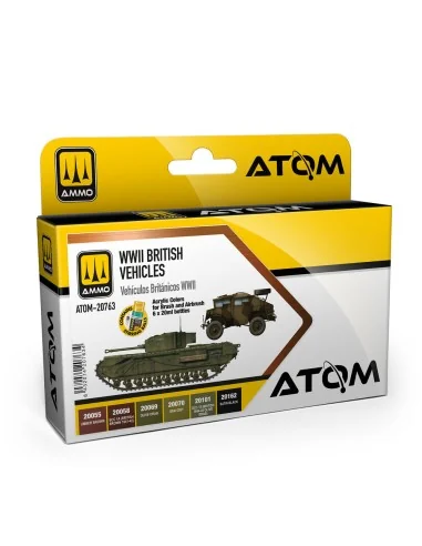 [NO_DESC] ATOM WWII British Vehicles Set - AMMO by MIG Jimenez ATOM...