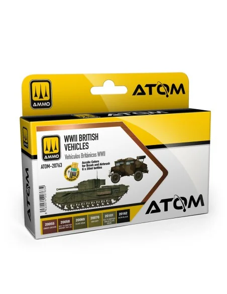 ATOM WWII British Vehicles Set - AMMO by MIG Jimenez ATOM-20763