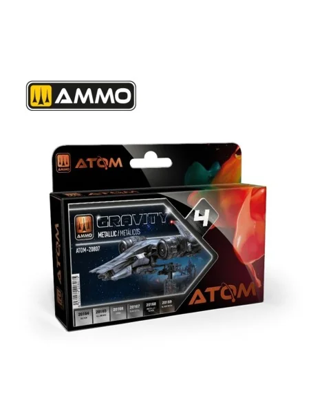 ATOM Gravity Set 4 - Metallic - AMMO by MIG Jimenez ATOM-20807