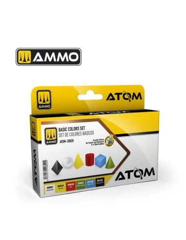ATOM Basic Colors Set - AMMO by MIG Jimenez ATOM-20820