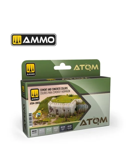 ATOM Cement and Concrete Colors Set - AMMO by MIG Jimenez ATOM-20850