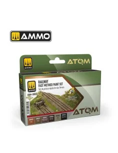 ATOM Railway Fast Method Paint Set - AMMO by MIG Jimenez ATOM-20853