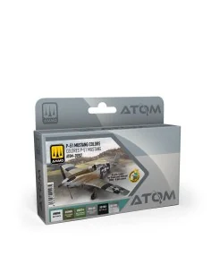 ATOM P-51 MUSTANG colors Set - AMMO by MIG Jimenez ATOM-20907