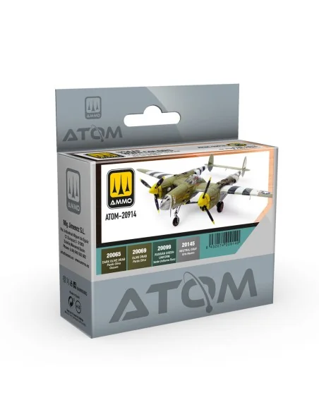 ATOM USAAF WWII Colors Set - AMMO by MIG Jimenez ATOM-20914