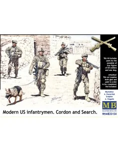Modern U.S.infantrymen. Cordon and Searc, 1/35 - Master Box Ltd. 35154