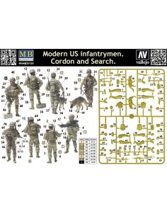 Modern U.S.infantrymen. Cordon and Searc, 1/35 - Master Box Ltd. 35154 2