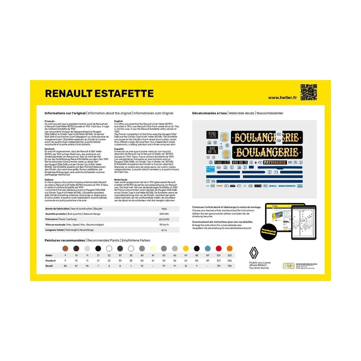 Renault Estafette, 1/24 - Heller 80743 Renault Estafette, 1/24 - Heller 80743