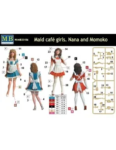 Maid cafe girls. Nana and Momoko, 1/35 - Master Box Ltd. 35186 2