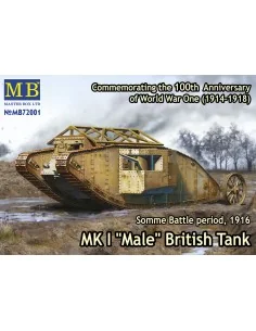 Mk I "Male"British tank, Somme battle1916, 1/72 - Master Box Ltd. 7...
