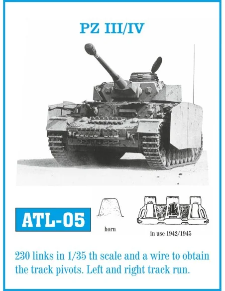Tracks for Pz III (H-K) / Pz IV (F-J), 1/35 - Friulmodel ATL-005